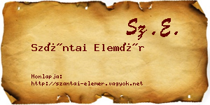 Szántai Elemér névjegykártya