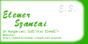 elemer szantai business card